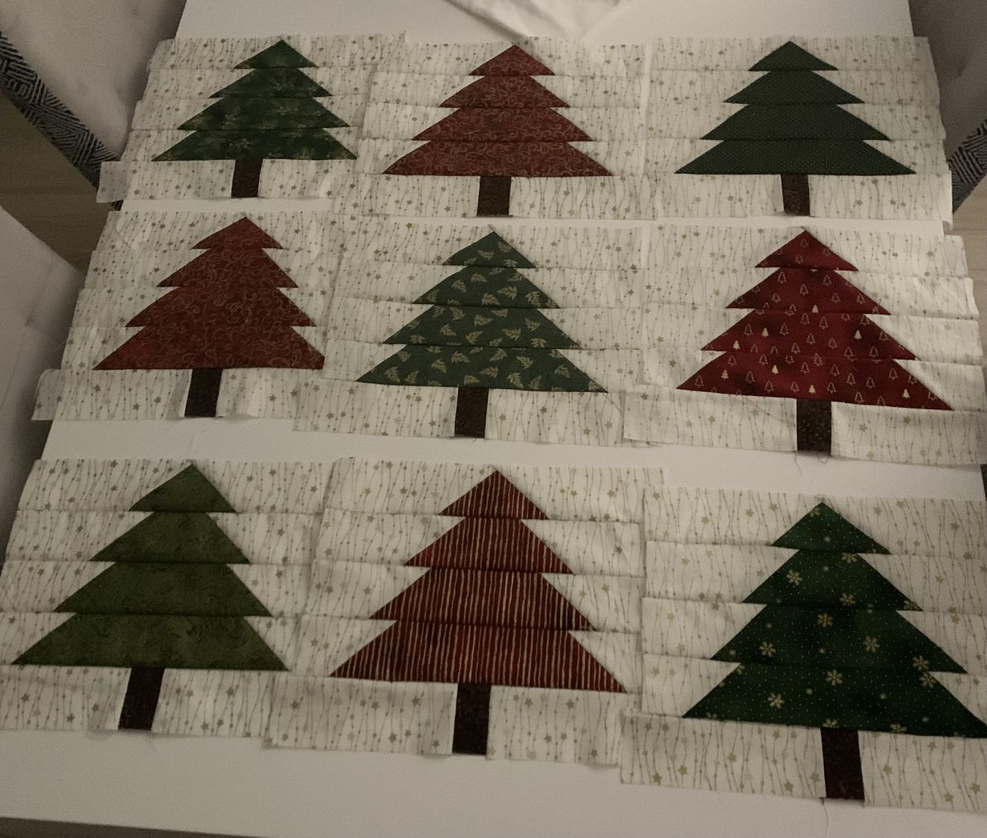 Customer photo review of Gold and Silver Stars Cotton Fabric