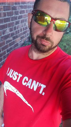 Customer photo review of 'Nike Parody' You Just Can't T-Shirt