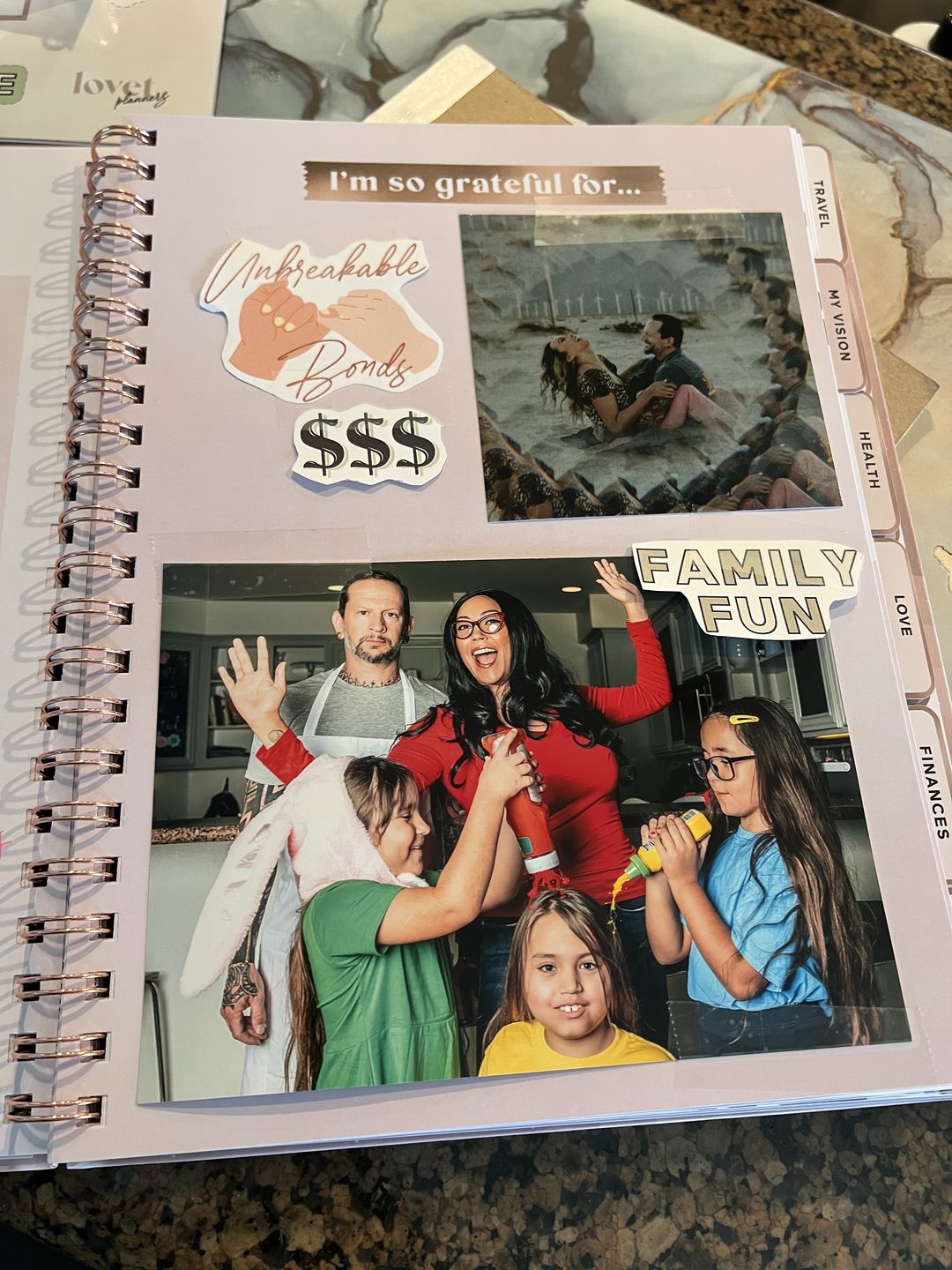 Customer photo review of Vision Board Book LUXE EDITION (Hardcover)