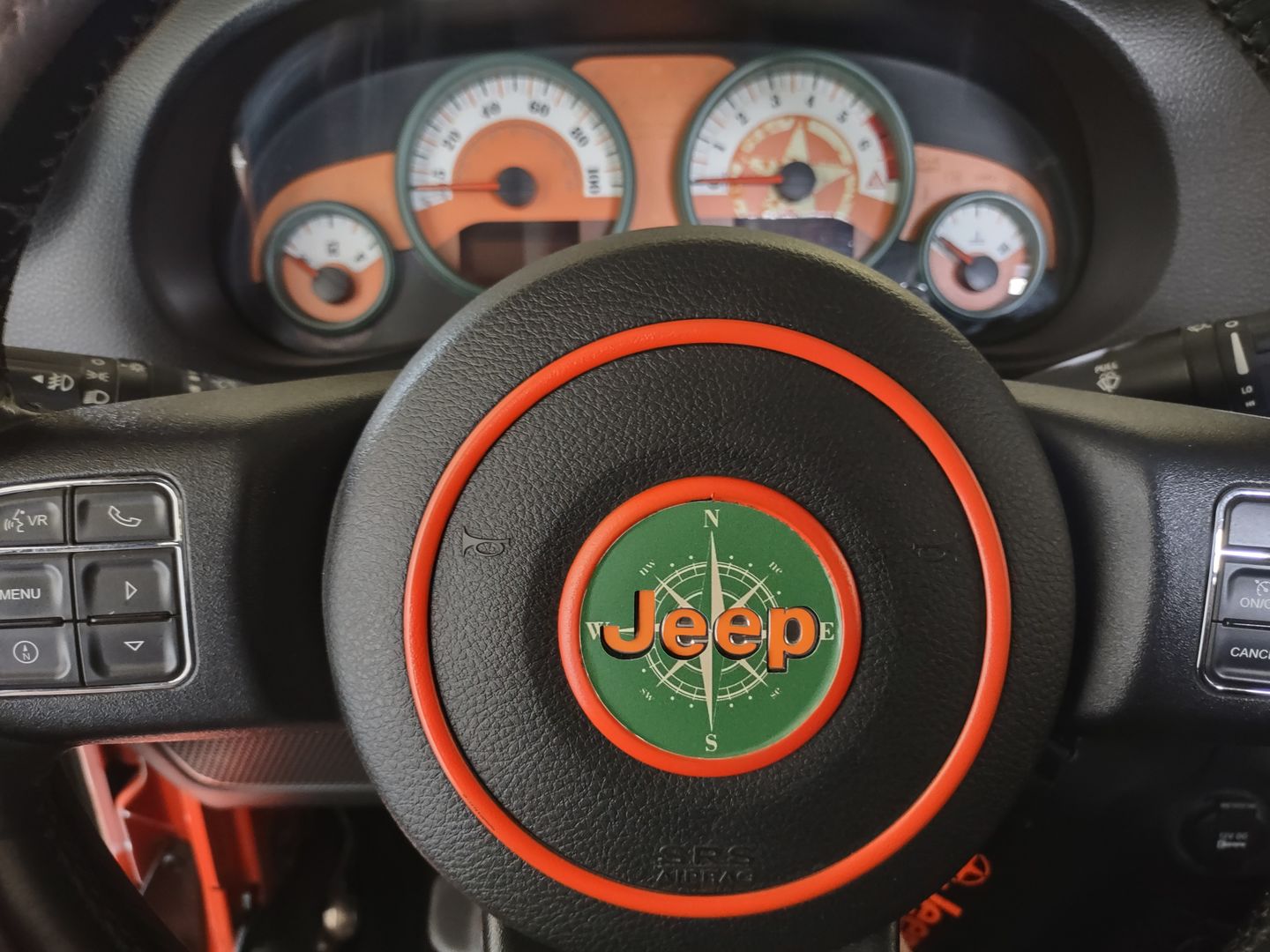 Customer photo review of Compass Steering Wheel Decal for Jeep