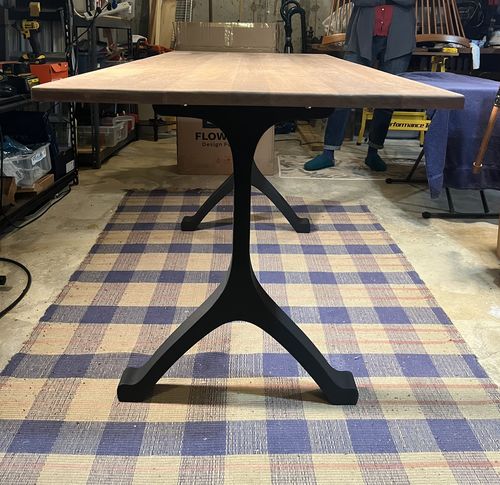 Customer photo review of Metal Table Legs - 401 Wishbone - 28W, 28H inch