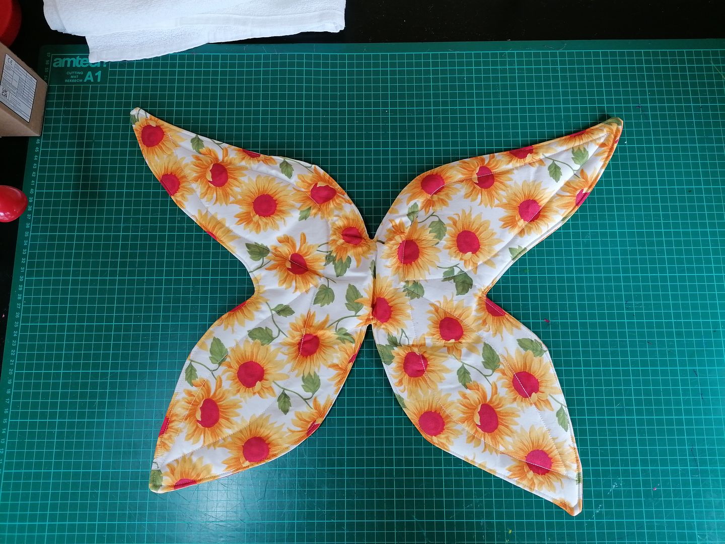 Customer photo review of Sunflowers Rose & Hubble Cotton Poplin Fabric