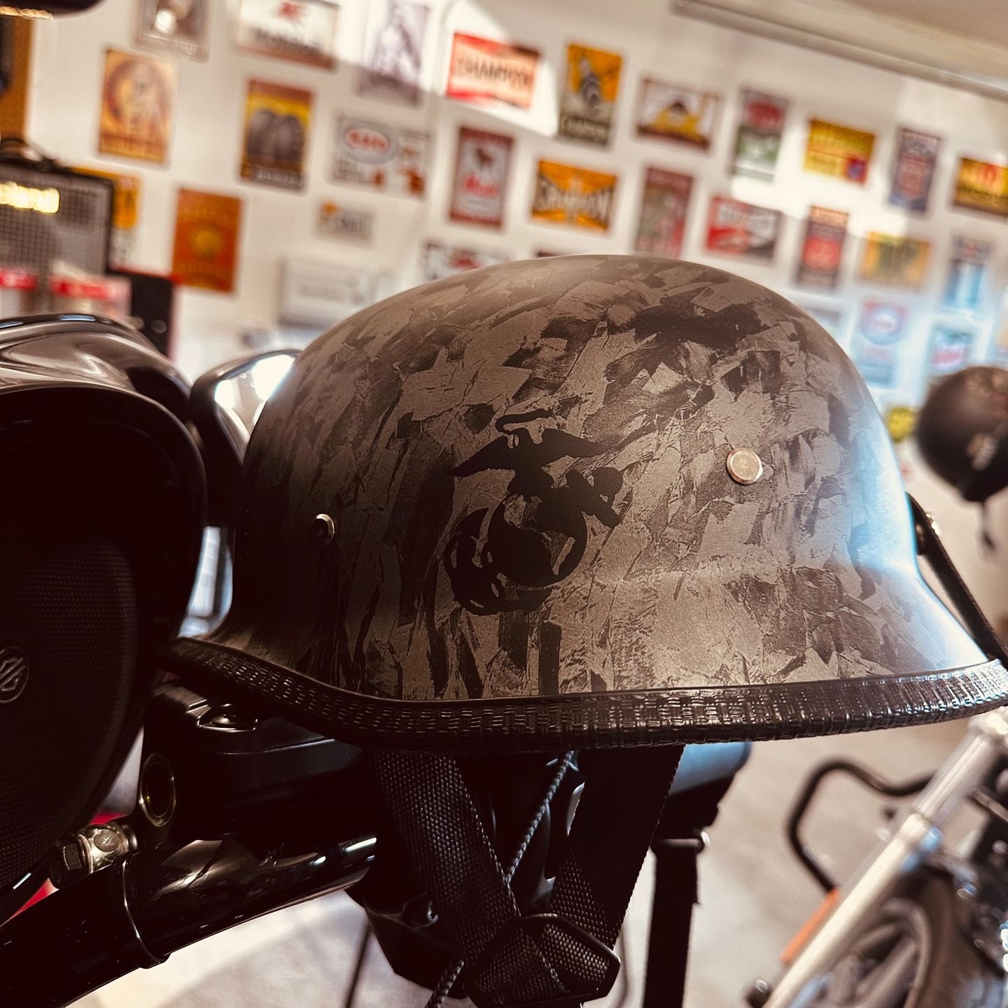 Customer photo review of Lightweight Mayan DOT Germanator Helmet / Carbon Fiber