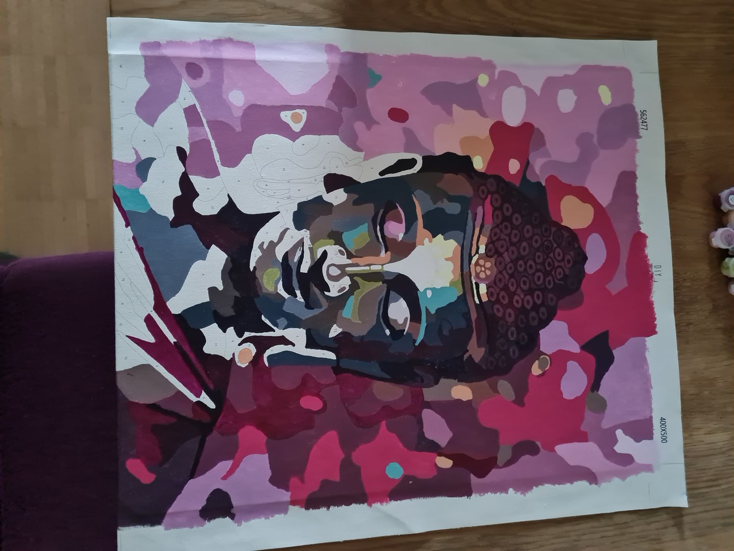 Customer photo review of Malen nach Zahlen - Der pinke Buddha