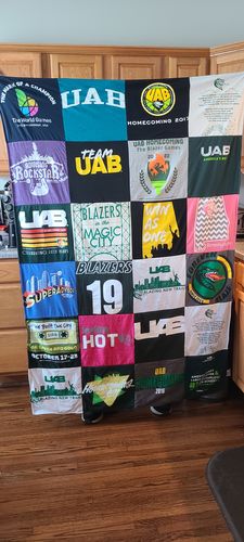 T-shirt quilt featuring uab blazers by Tyna from AL