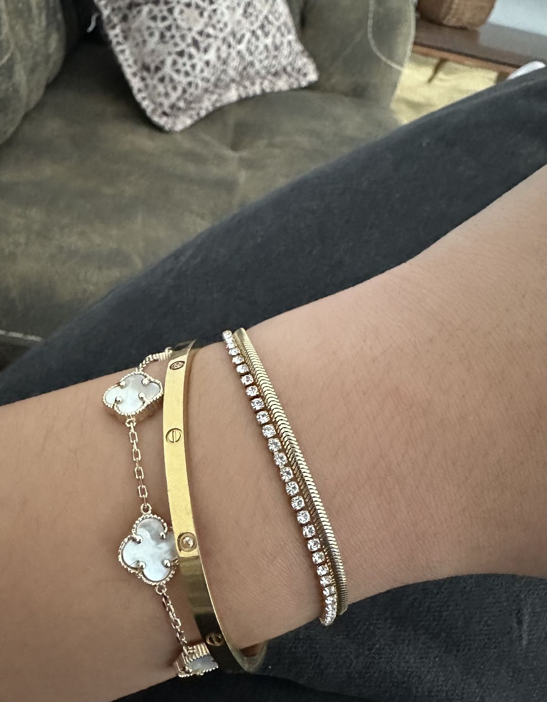 Customer photo review of Hi-Life Tennis Armband 14K Vergoldet