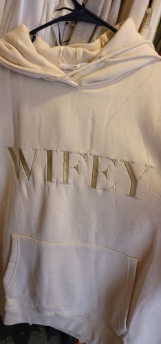 Customer photo review of Wifey Hoodie - Champagne