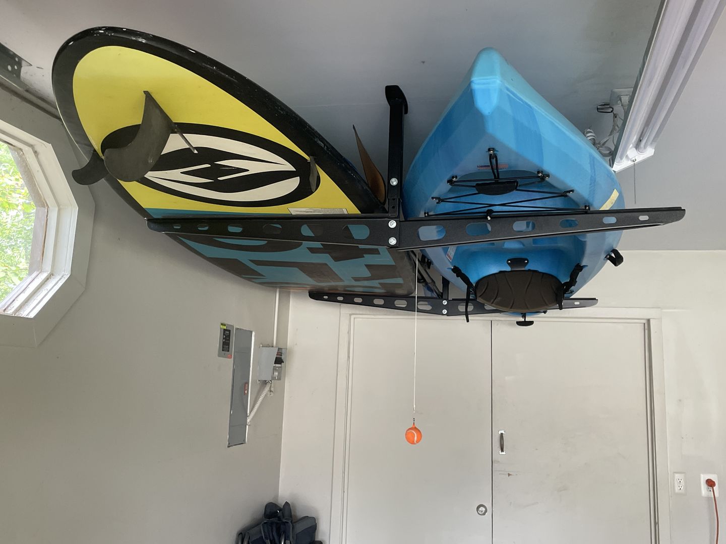 Customer photo review of Watersport Ceiling Mounted Storage Rack