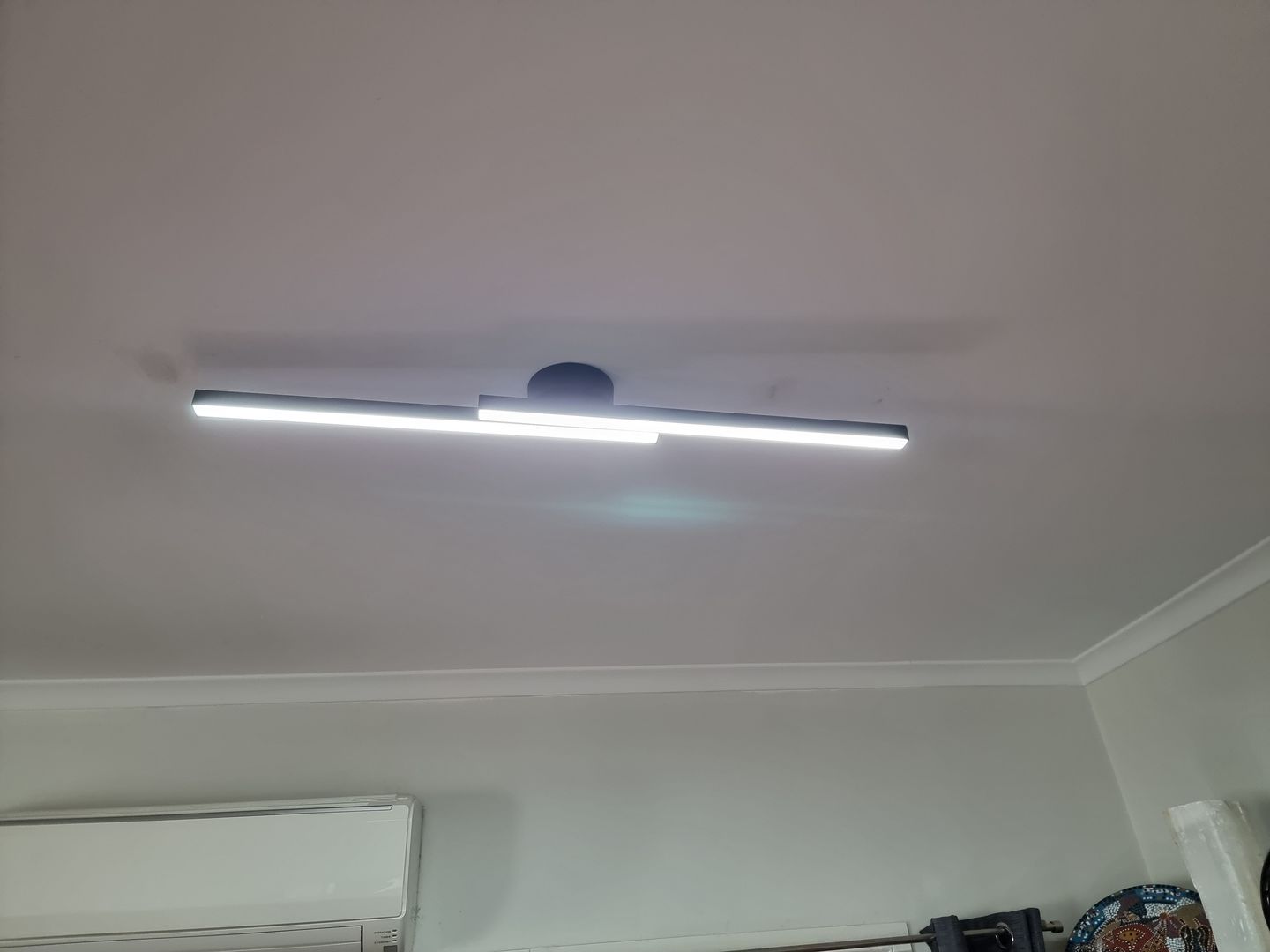Customer photo review of Long Strip LED Black Flush Mount