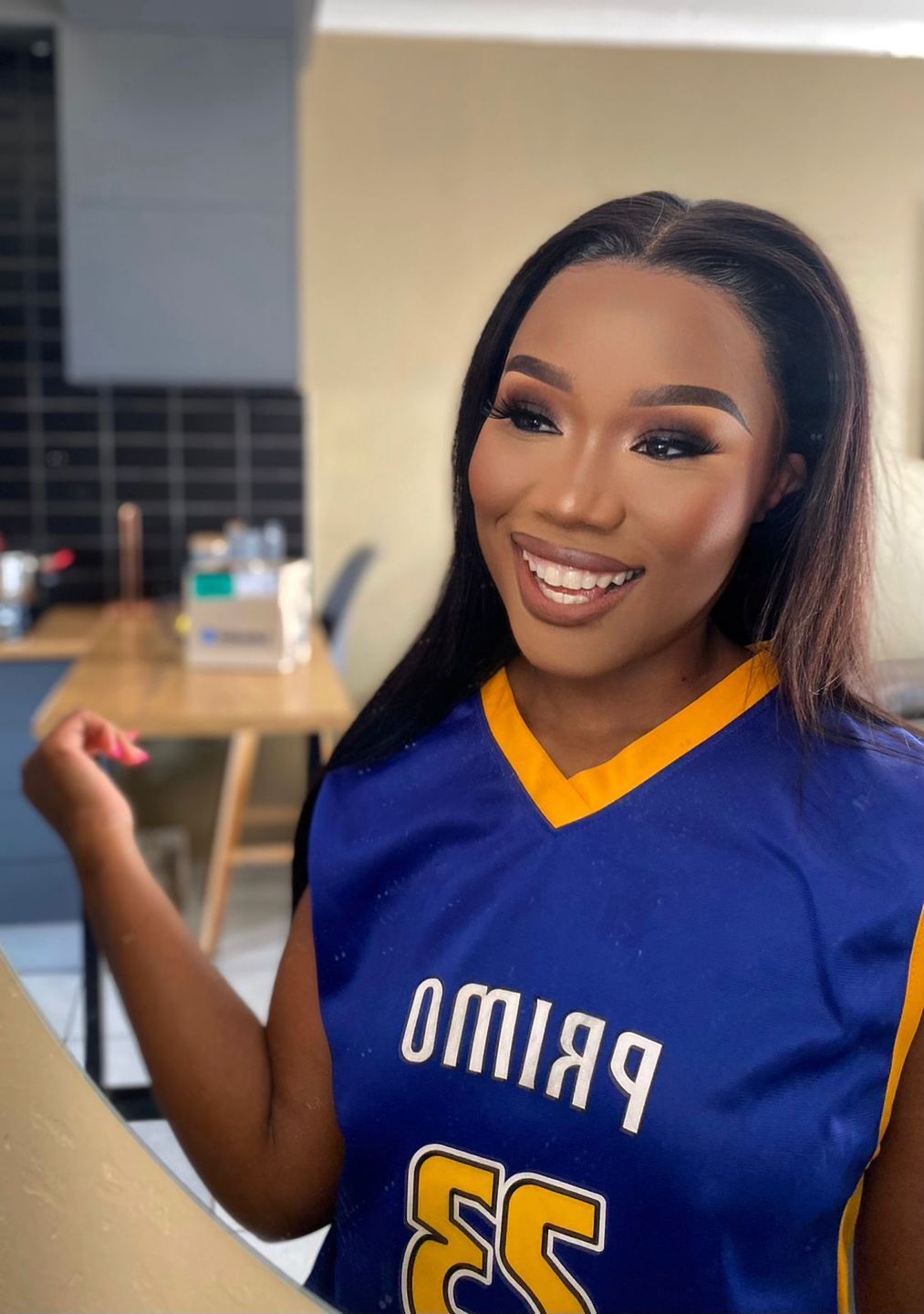 Customer photo review of Brazilian 13x4 Lace Frontal Wig Straight
