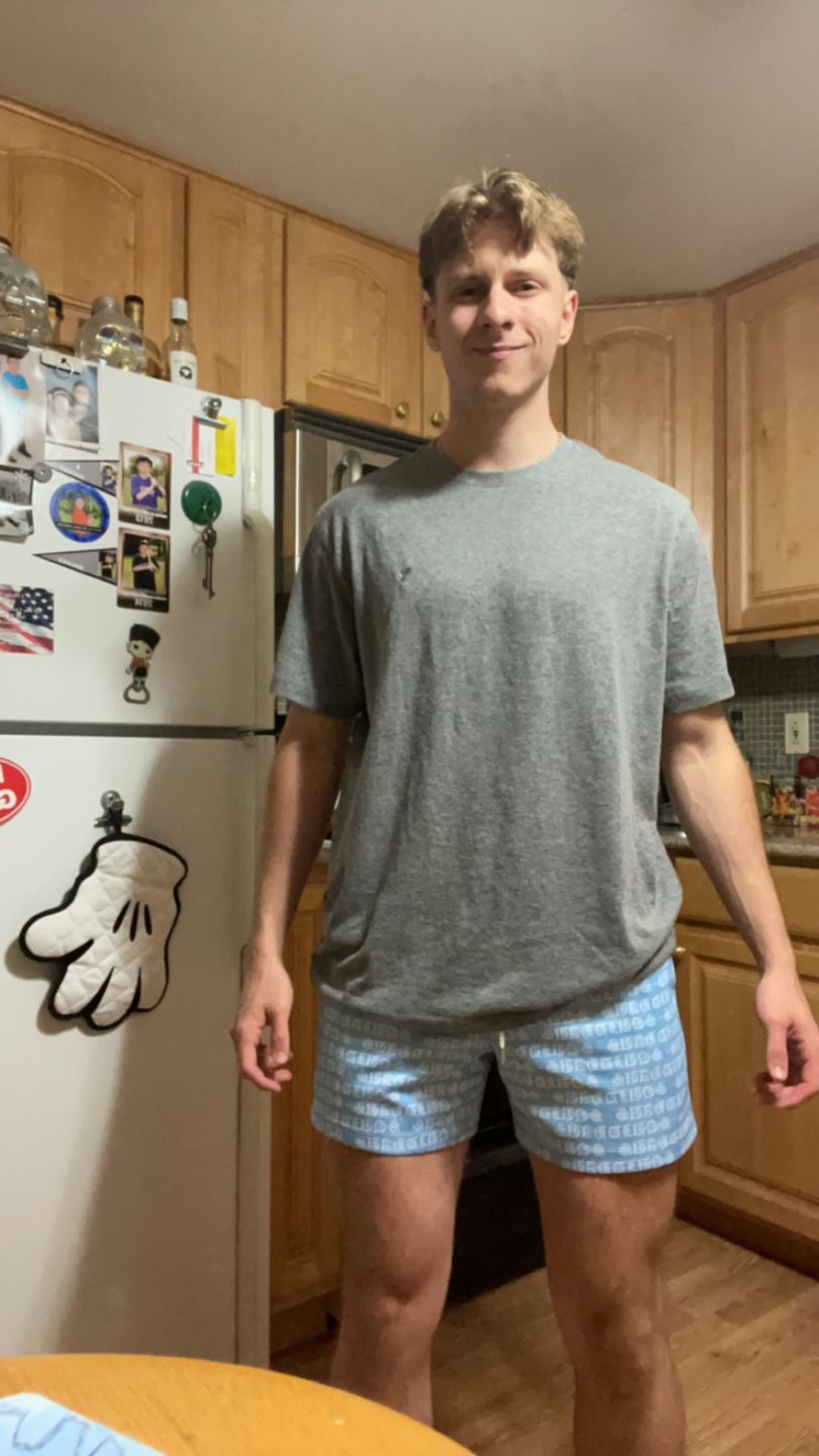Customer photo review of SquidHaus 4in inseam UNC Blue