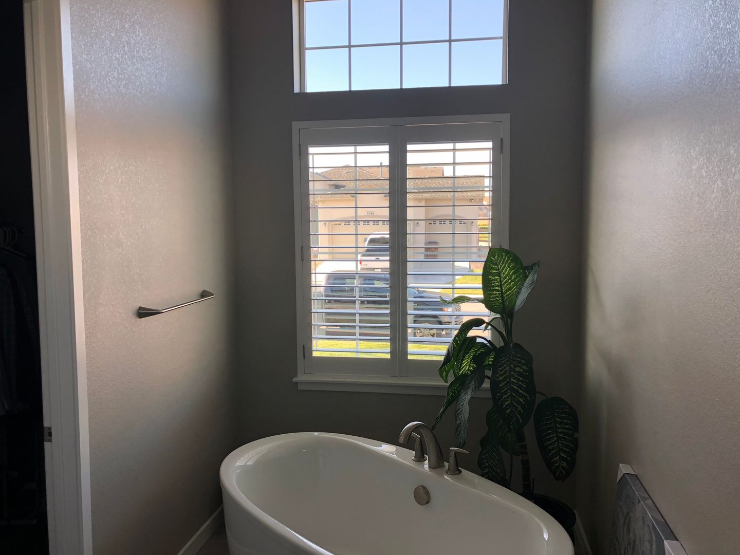 Customer photo review of Painted Wood Plantation Shutter