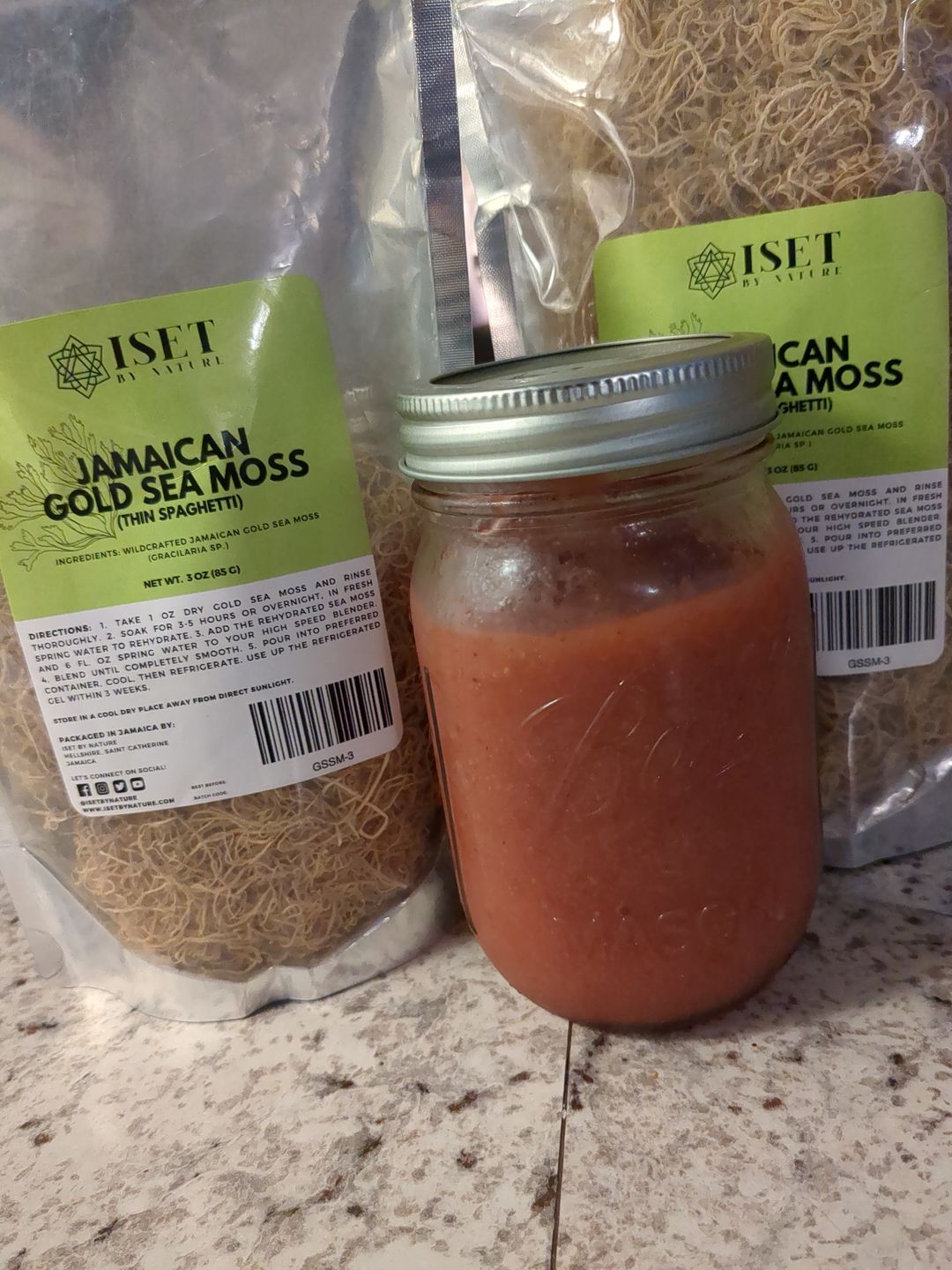 Customer photo review of Jamaican Gold Sea Moss (Thin Spaghetti) Wildcrafted, Dr Sebi Alkaline Vegan approved