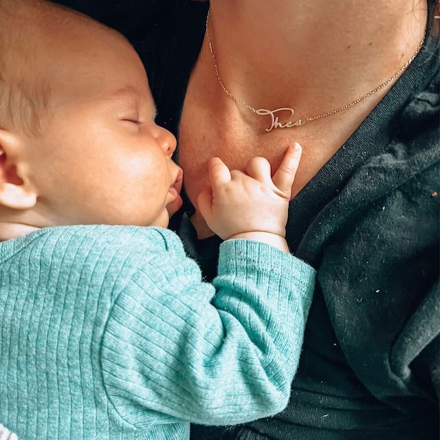 Customer photo review of Custom Cursive Name Necklace