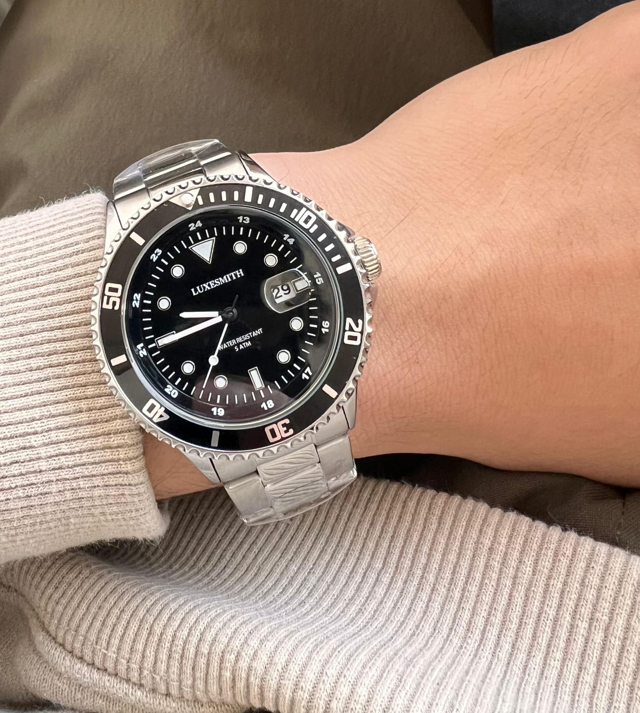 Customer photo review of Luxesmith Midnight Edition - Men's Watch