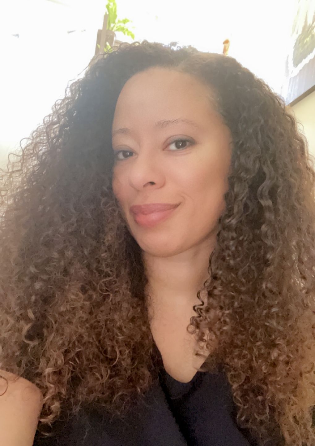 Customer photo review of Curly Hair Wash and Go System with Organic Jojoba Oil for Moisturizing Hair with Lavender Fragrance (Step 1 - 4)