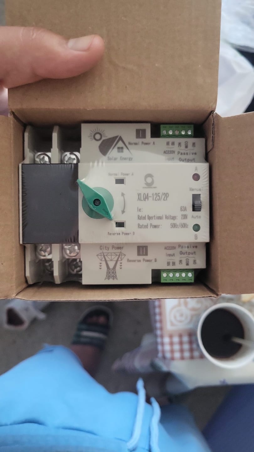 Customer photo review of Comutator de transfer automat monofazat pentru panouri fotovoltaice 230V 63A ATS