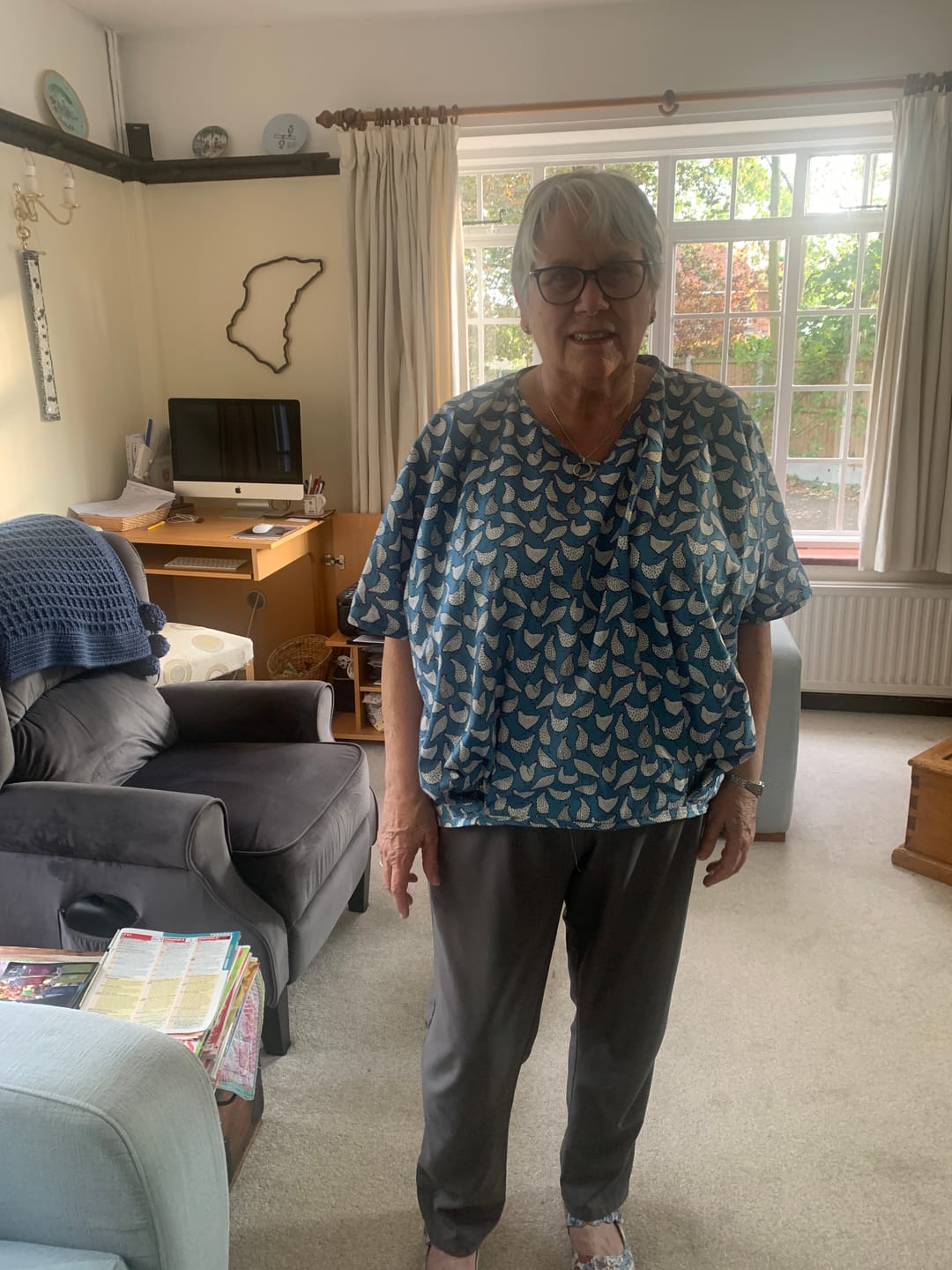 Customer photo review of Hens Rose & Hubble Cotton Poplin Fabric