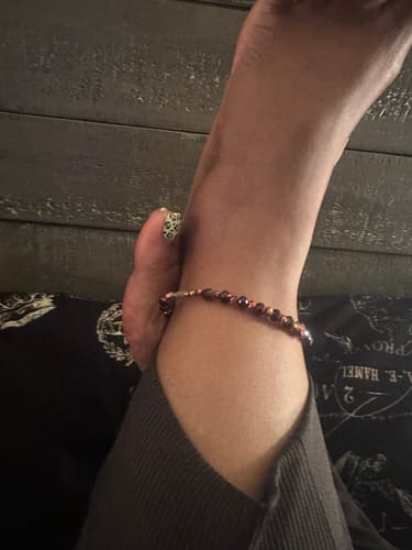 Customer photo review of Wildflower Lux Crystal Anklet