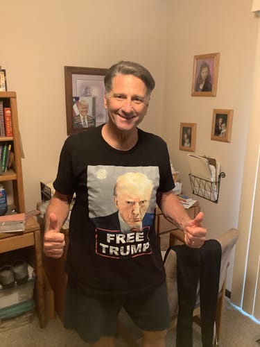 Customer photo review of Trump Mugshot T-Shirt