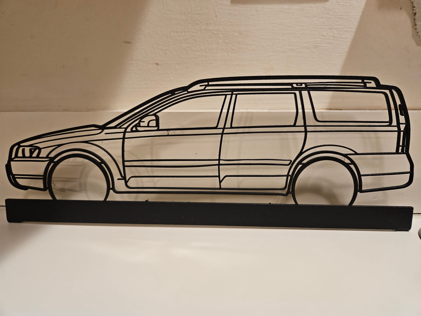 Customer photo review of Your Custom Car Standing Silhouette Metal Art