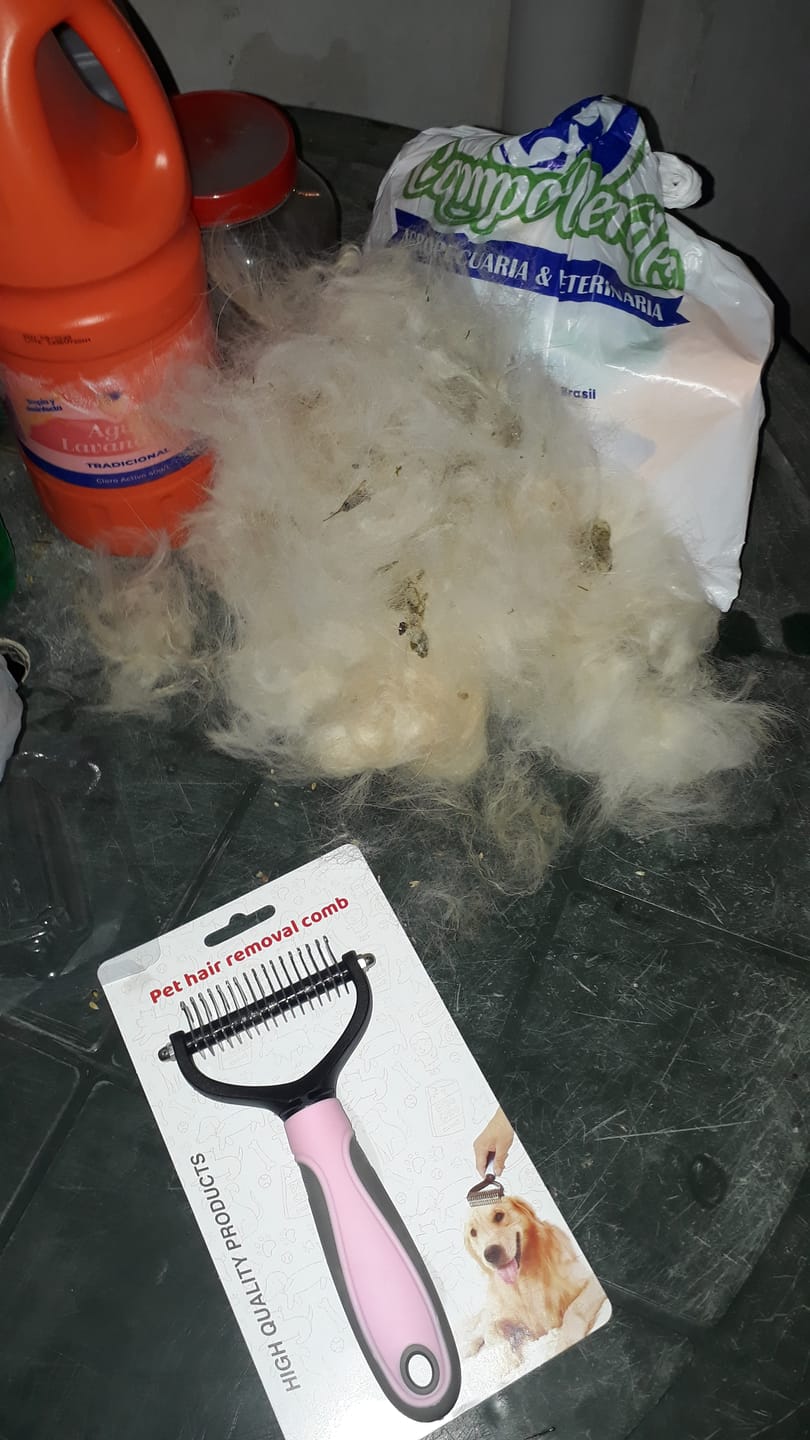 Customer photo review of Cepillo Cortador de Nudos de Pelo para Mascotas Milgenial