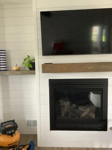 Customer photo review of Rustic Mantels