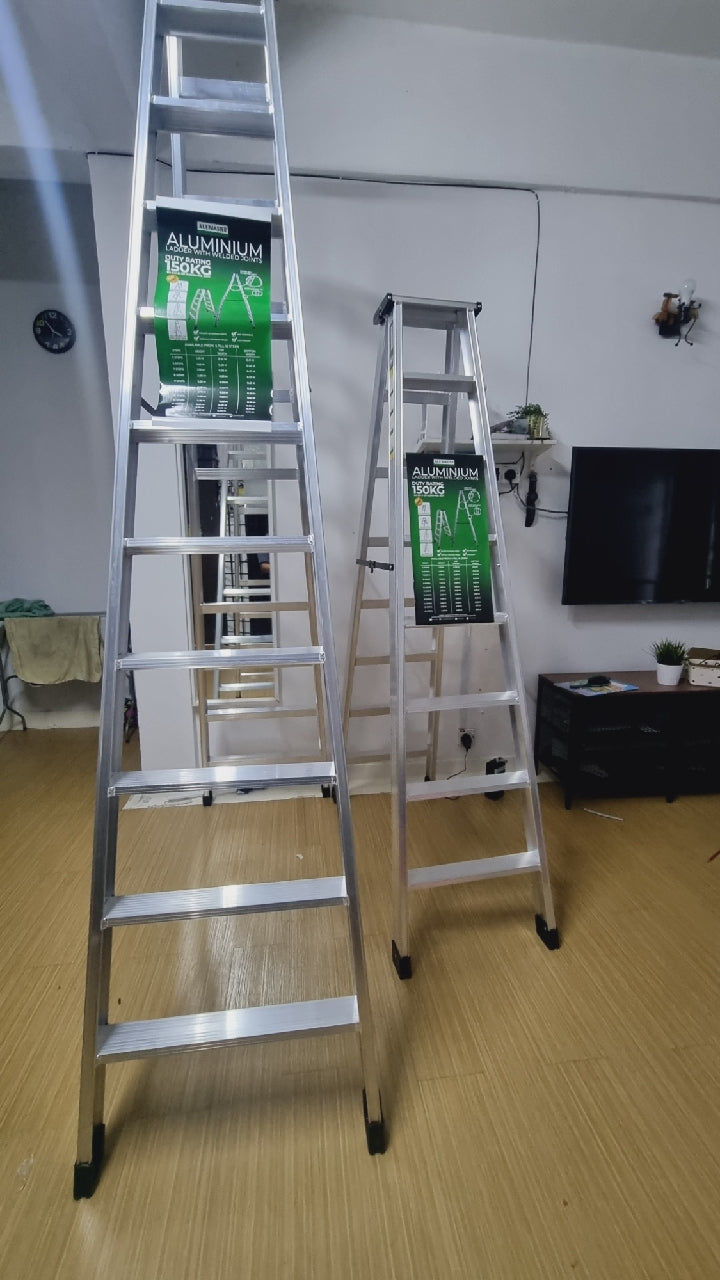 Customer photo review of ✨READY STOCK✨Alumaster Heavy Duty Aluminium Welded Ladder (8 Steps Double Side) AL-DWL70-8S ALUCLASS