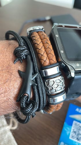 Customer photo review of "Shark" tracking bracelet