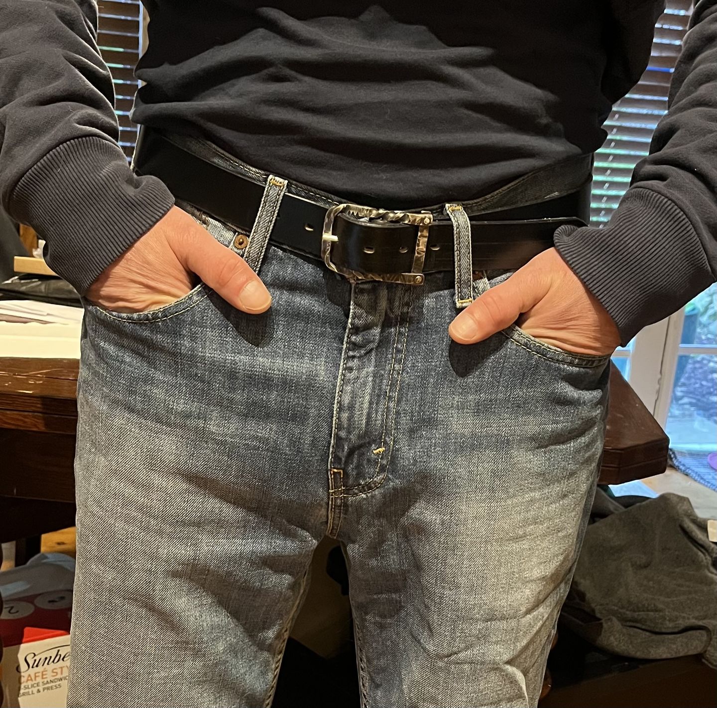 Customer photo review of “Bring your own buckle” belt
