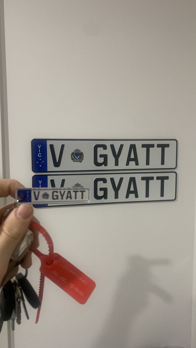 Customer photo review of VIC Euro Licence Plate Custom Keychain 🇪🇺