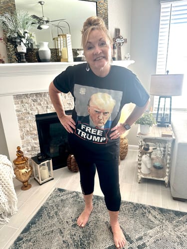 Customer photo review of Trump Mugshot T-Shirt