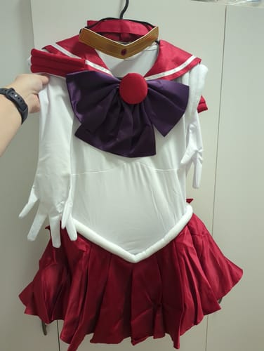Customer photo review of Hino Rei Uniform Sailor Moon Cosplay Kostüm Halloween Karneval Outfits