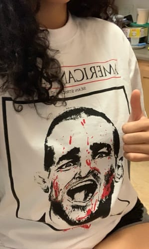 Customer photo review of PSYCHO STRICKLAND TEE