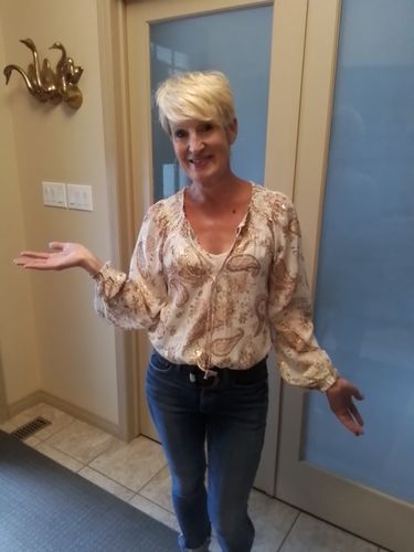 Customer photo review of Lovestitch Indie Blouse