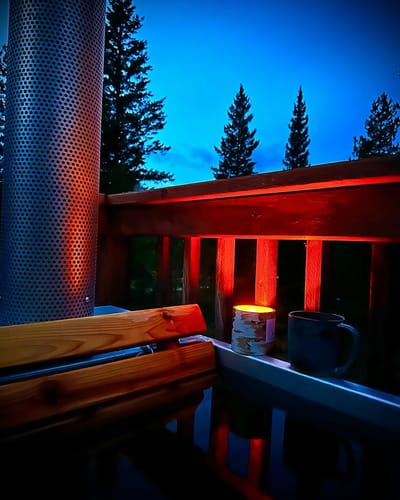 Customer photo review of Wood Burning Hot Tub