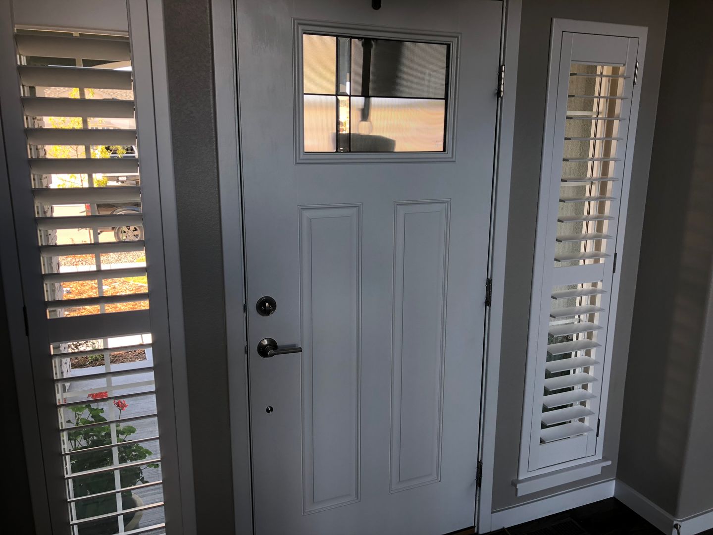 Customer photo review of Painted Wood Plantation Shutter