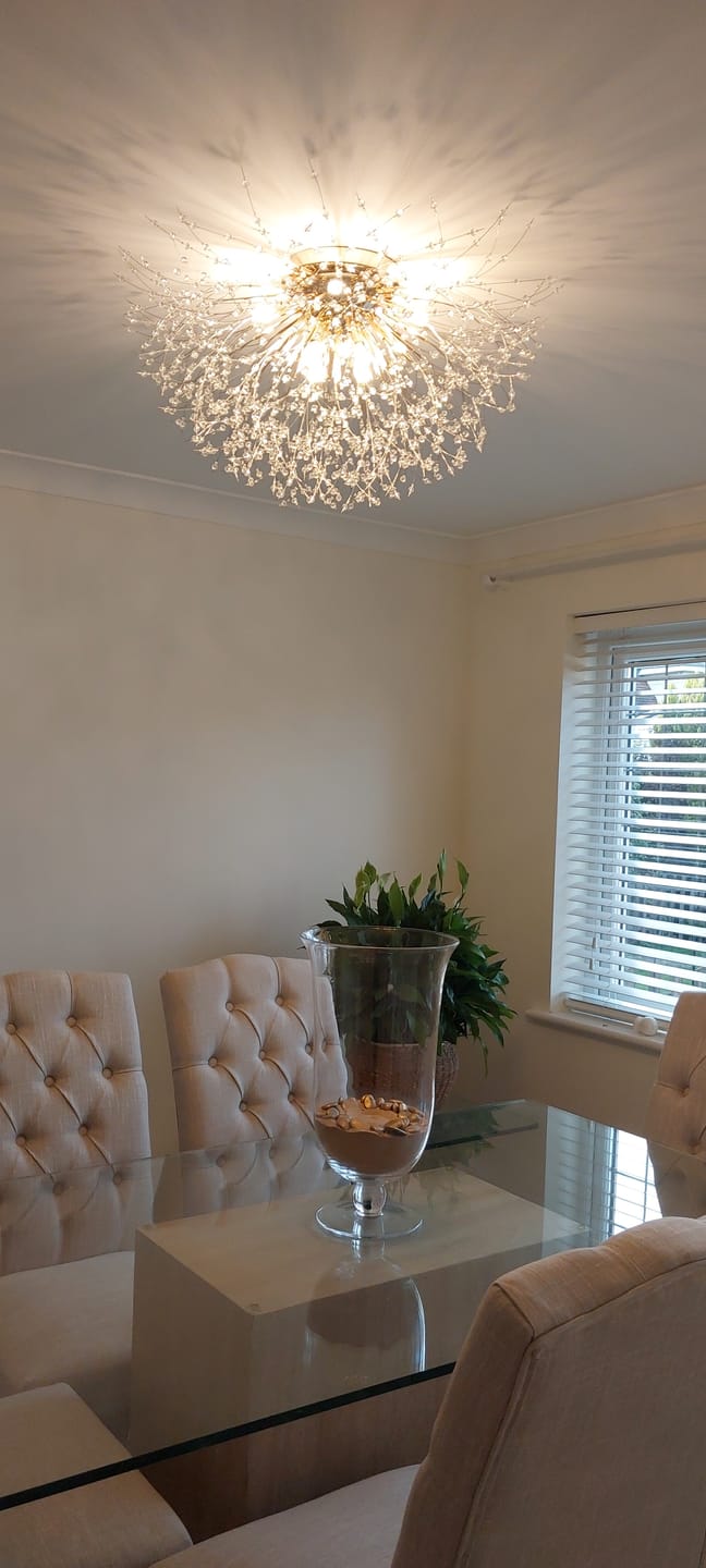 Customer photo review of Modern Beaded Sputnik Flush Mount Ceiling Light