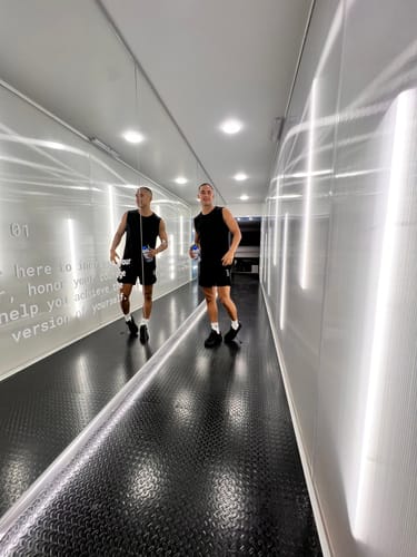 Customer photo review of Performance Shorts 2.0 - White on Black