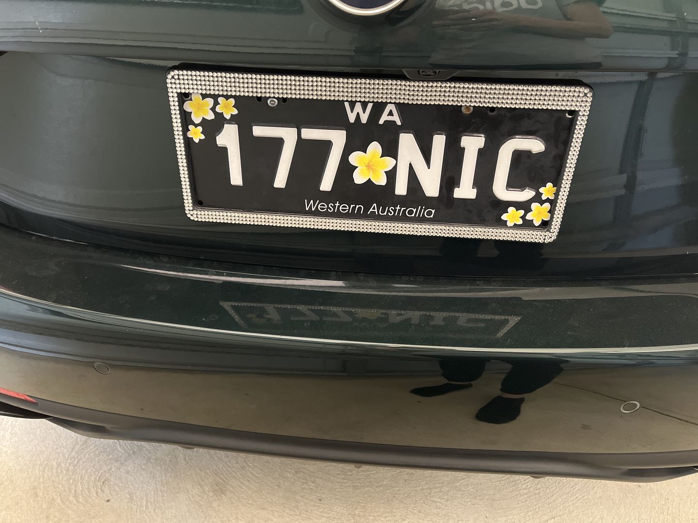 Customer photo review of Bling Number Plate Frames