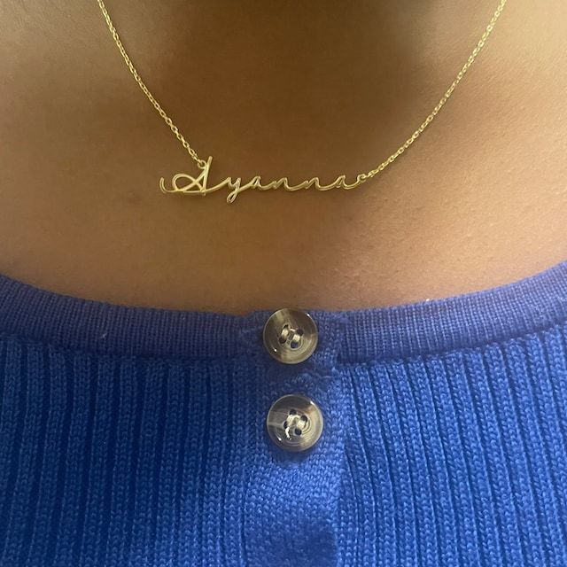 Customer photo review of Custom Cursive Name Necklace