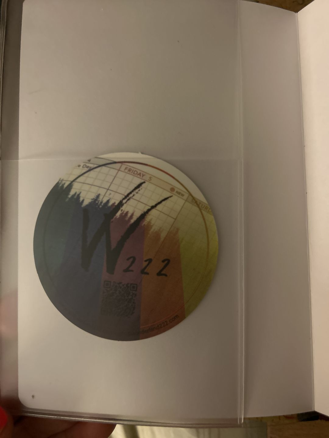 Customer photo review of Vinyl Clear Cover (288pg Planner / 368 page Notebook)