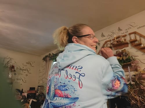 Customer photo review of SMELL THE SEA FEEL THE BREEZE STARFISH ALL OVER PRINT - YHLN2306231