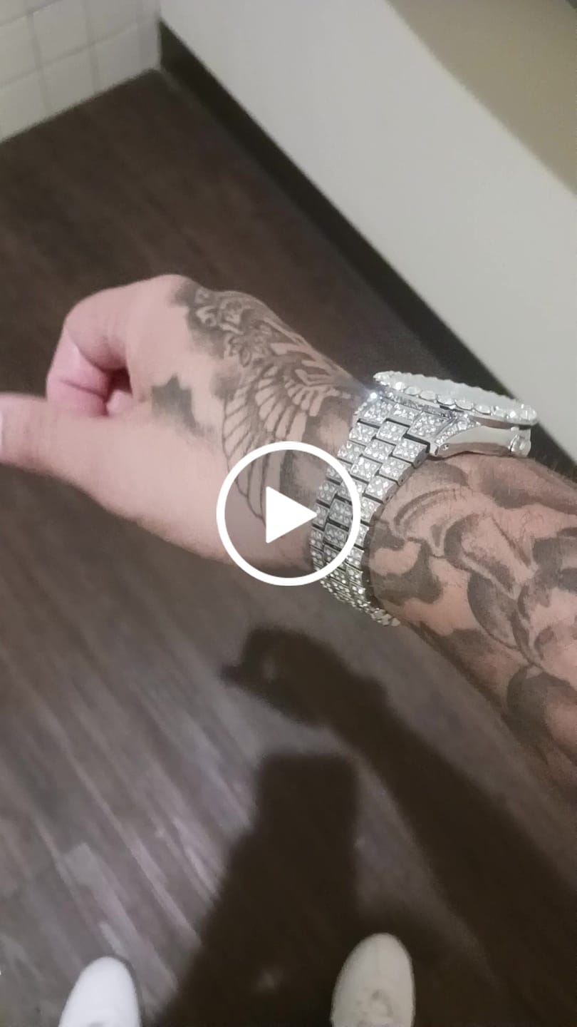 Customer video review of Arabic Dial Diamond Simulant Watch - Silver