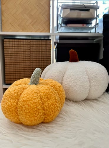 Customer photo review of Kürbis-Zierkissen aus Bouclé