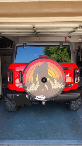 Customer photo review of Sasquatch Bronco Vintage Retro Spare Tire Cover