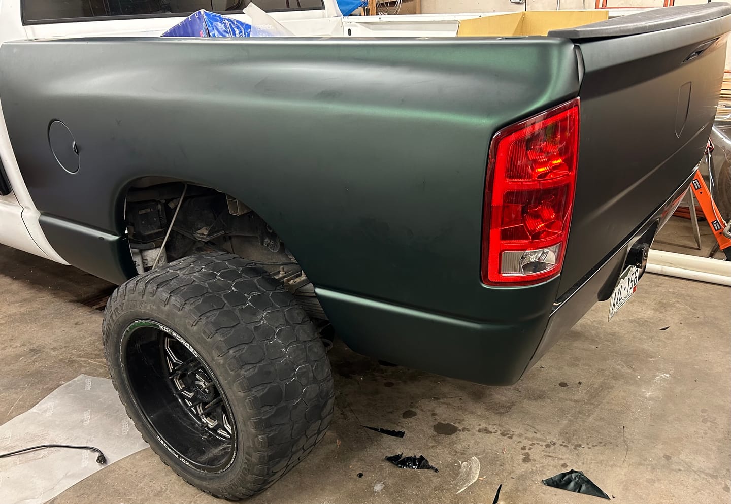 Customer photo review of Matte Metallic Hunter Green Vinyl Wrap