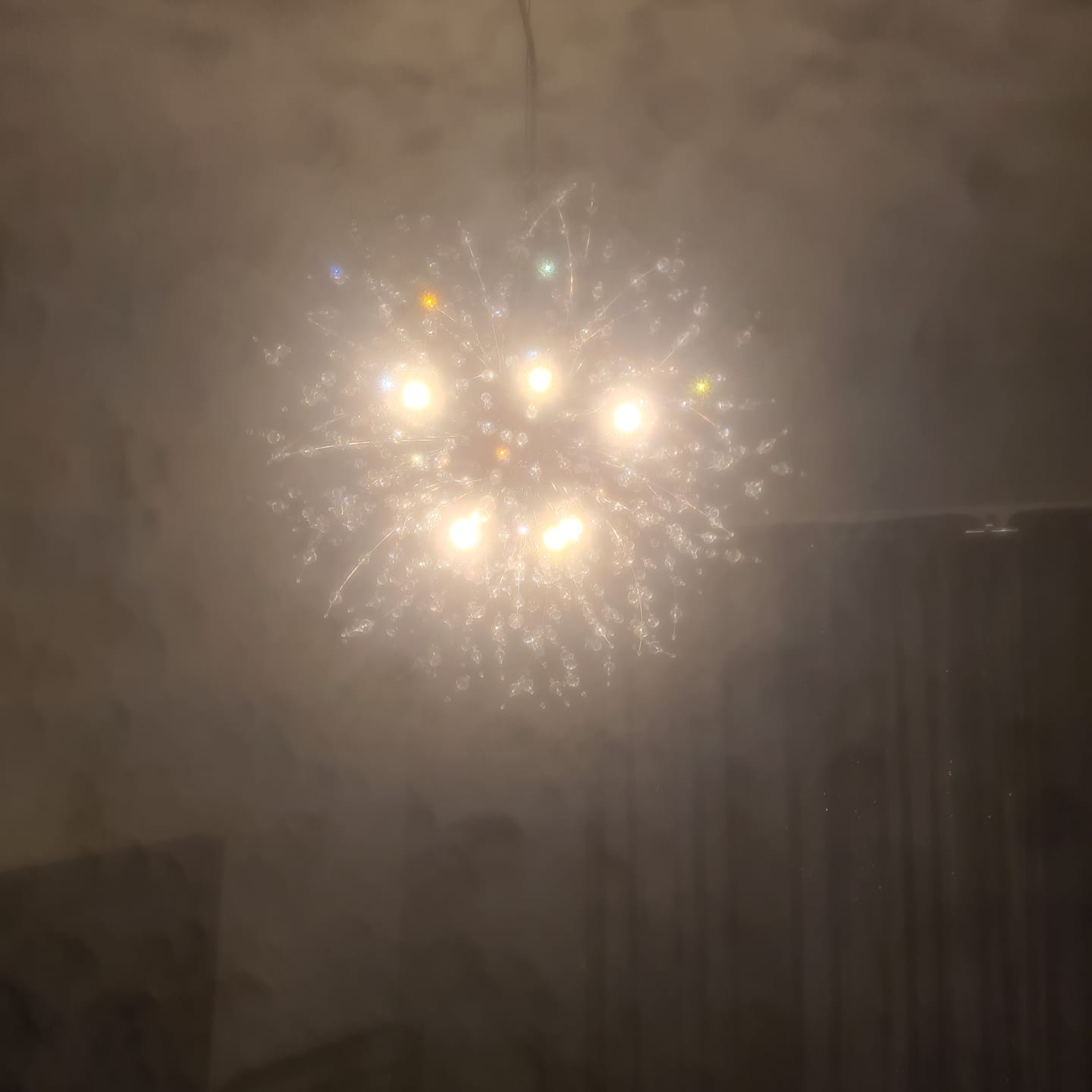Customer photo review of Luxury 8-Light Sputnik Firework Chandelier