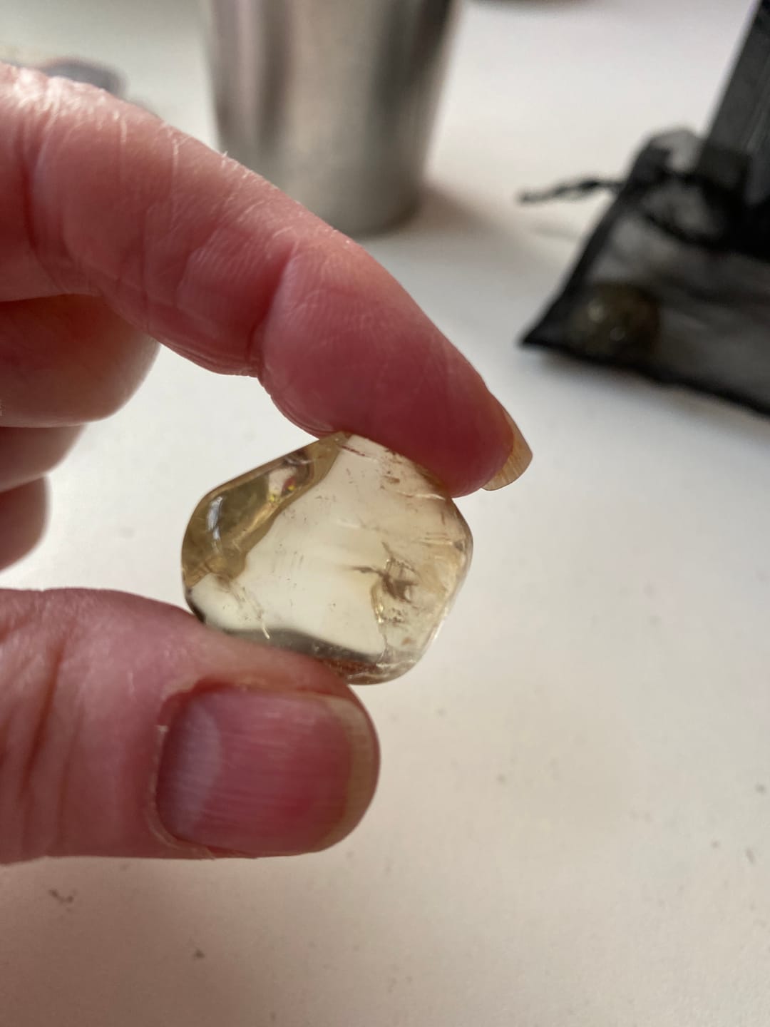 Customer photo review of Natural citrine - Tumblestone
