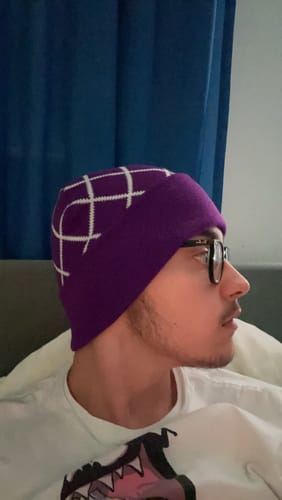 Customer photo review of Purple Tetraphobia Beanie